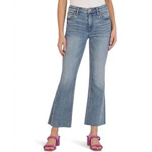 NEW KUT FROM THE KLOTH kelsey high rise fab ab ankle flare jeans in comprehensiv